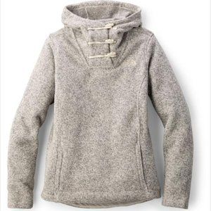 Women's North Face Fleece Hoodie Grey Size Medium